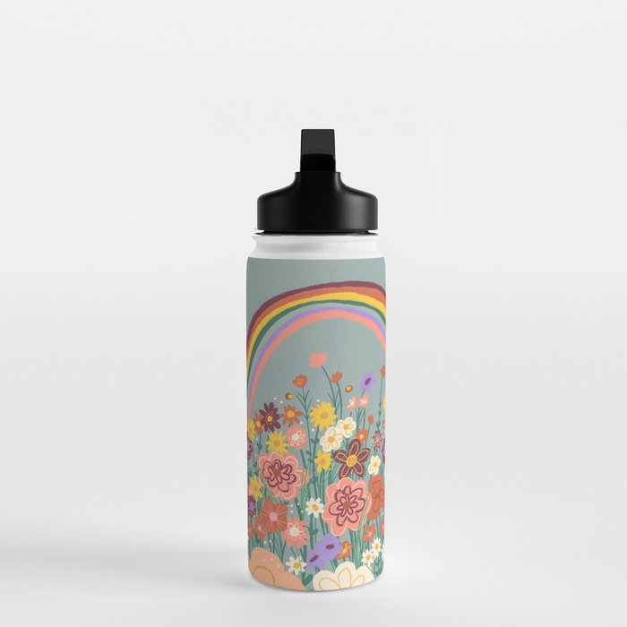 Retro meadow Water Bottle Gallery Image 3