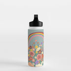 Retro meadow Water Bottle Gallery Image 3