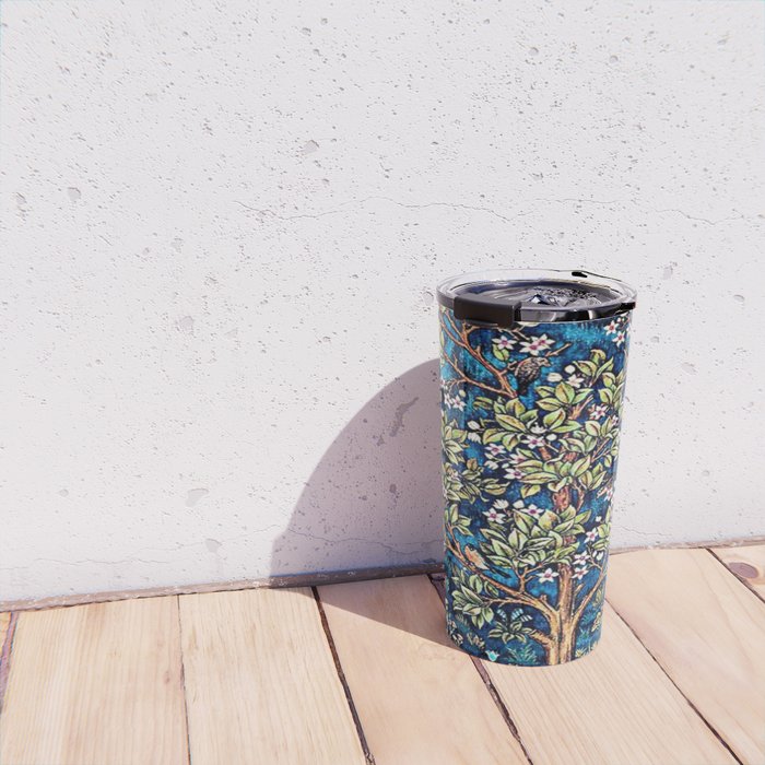 William Morris Tree Of Life, Morris floral, No,3. Travel Mug Gallery Image 4