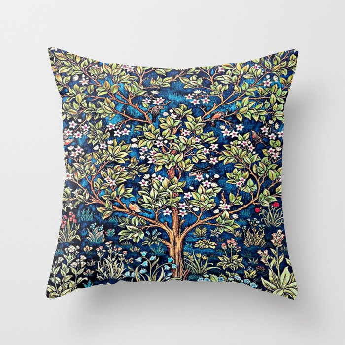 William Morris Tree Of Life, Morris floral, No,3. Throw Pillow Gallery Image 6