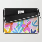 Sunny Day Bold Abstract Florals Multicolor Cheerful Summer Pattern Laptop Sleeve Gallery Image 2