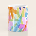 Sunny Day Bold Abstract Florals Multicolor Cheerful Summer Pattern Coffee Mug Gallery Image 4