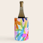 Sunny Day Bold Abstract Florals Multicolor Cheerful Summer Pattern Wine Chiller Gallery Image 1