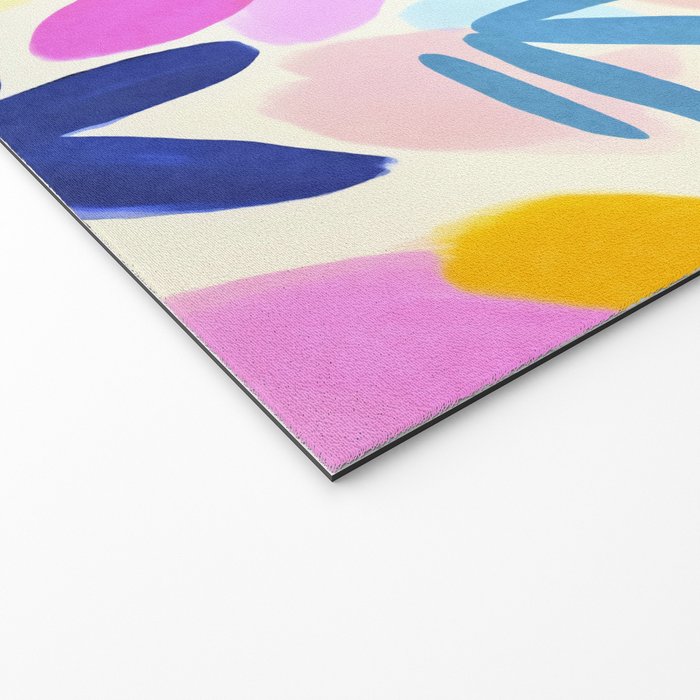 Sunny Day Bold Abstract Florals Multicolor Cheerful Summer Pattern Welcome Mat Gallery Image 2