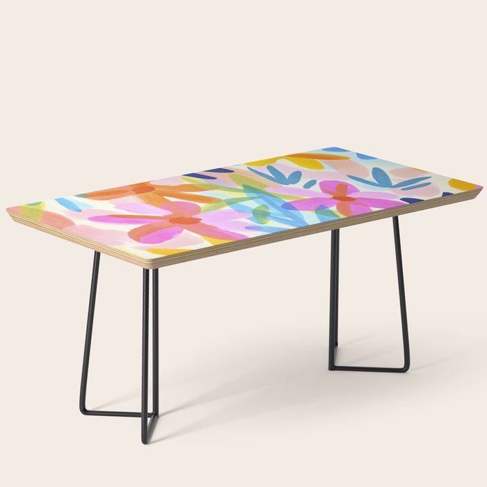 Sunny Day Bold Abstract Florals Multicolor Cheerful Summer Pattern Coffee Table Gallery Image 1