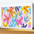 Sunny Day Bold Abstract Florals Multicolor Cheerful Summer Pattern Wall Mural Gallery Image 2