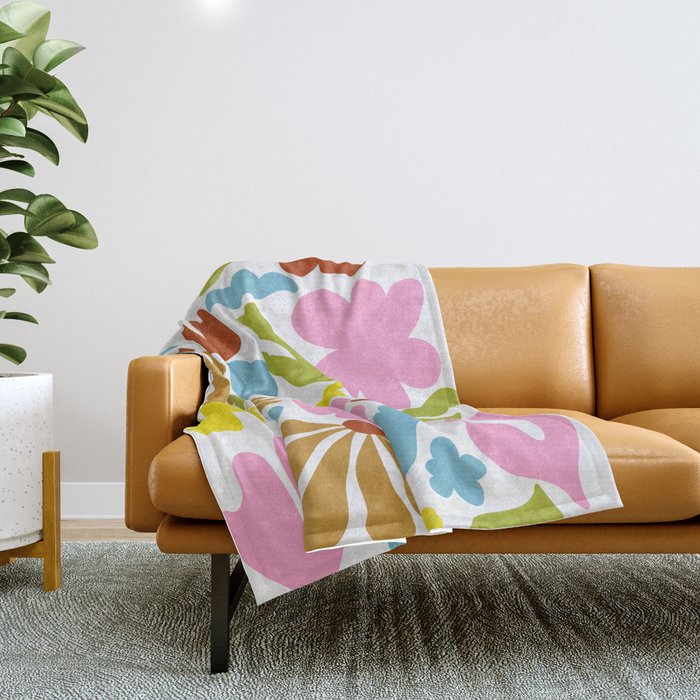 Floral Fusion Throw Blanket Gallery Image 1