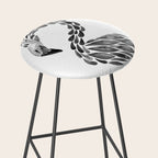 Miami Flamingo - Black Ink Stool Gallery Image 2