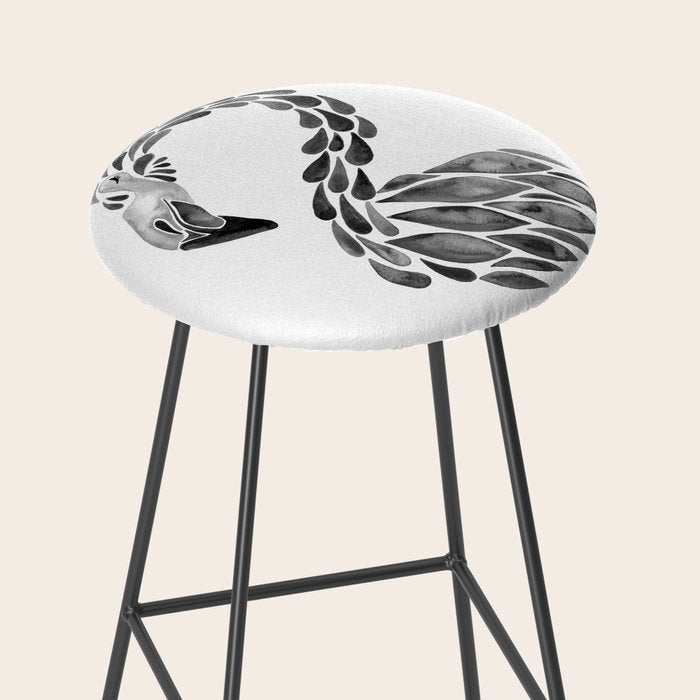 Miami Flamingo - Black Ink Stool Gallery Image 2