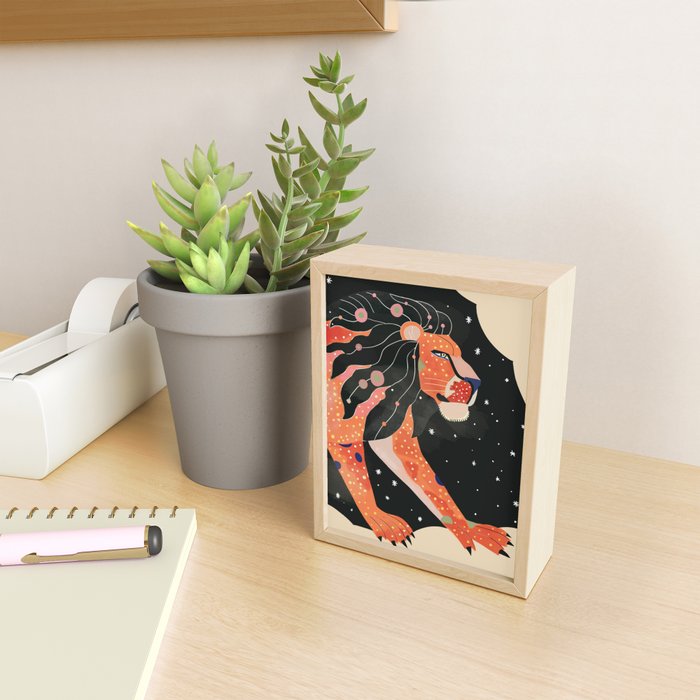 Astral Lion Mini Art Print Gallery Image 2