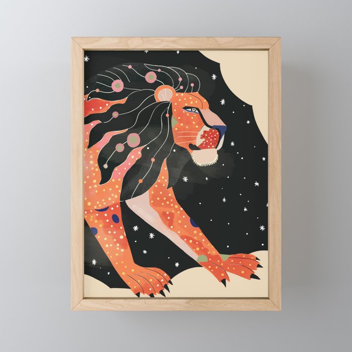 Astral Lion Mini Art Print Gallery Image 1