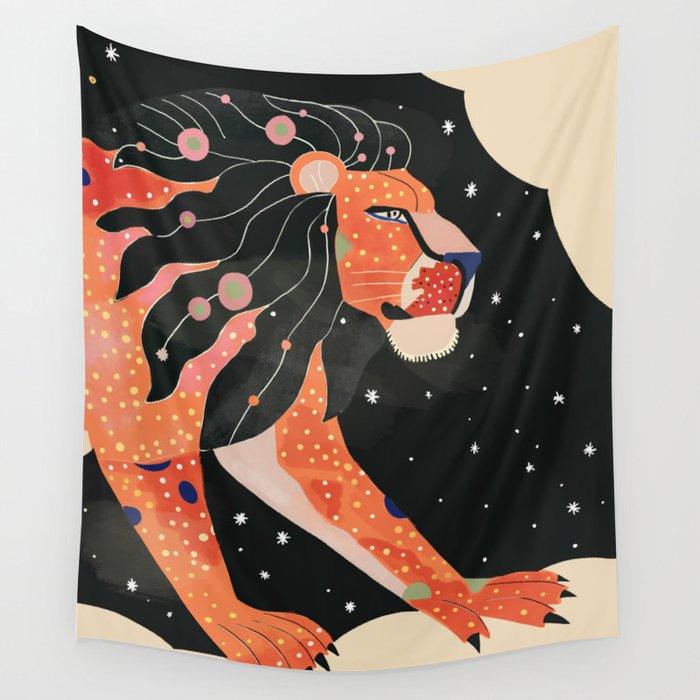 Astral Lion Wall Tapestry Gallery Image 1