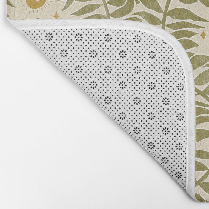 Froggie  Ogee - moss green and cream Bath Mat Gallery Image 2