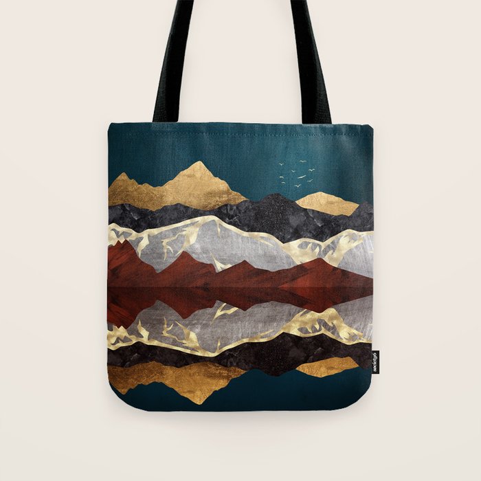 Mountain Peak Reflection Tote Bag Gallery Image 1