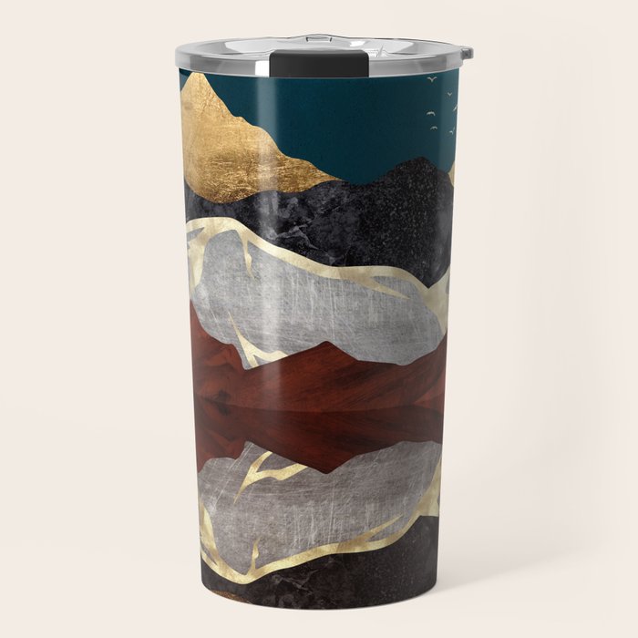 Mountain Peak Reflection Travel Mug Gallery Image 1