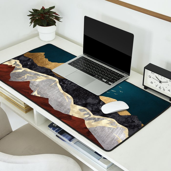 Mountain Peak Reflection Desk Mat Gallery Image 2