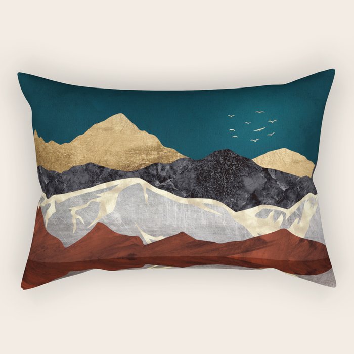 Mountain Peak Reflection Rectangular Pillow Gallery Image 2