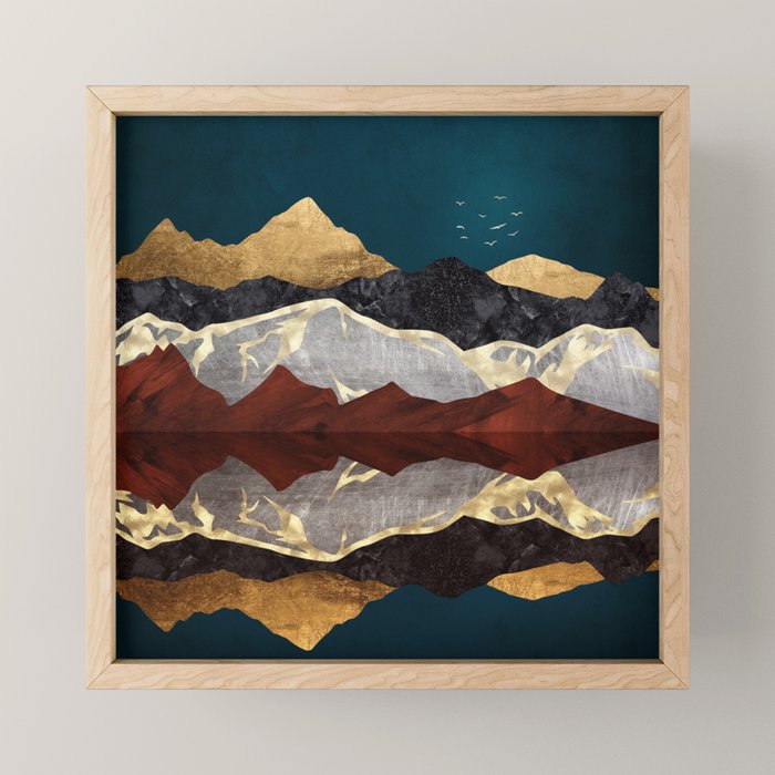 Mountain Peak Reflection Mini Art Print Gallery Image 1