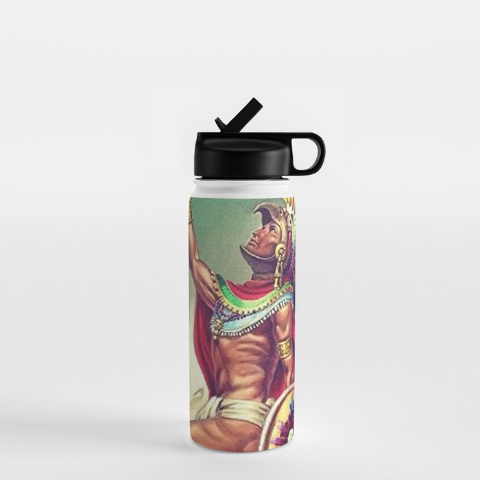 Caballero Aguila Aztec Scout Portrait painting Water Bottle Gallery Image 1