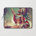 Caballero Aguila Aztec Scout Portrait painting Laptop Sleeve Gallery Image 1