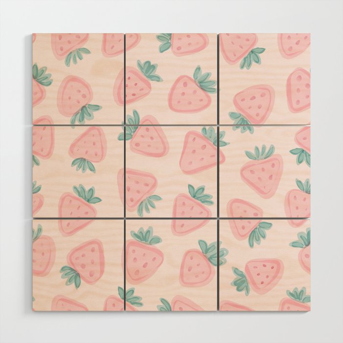 Sweet Strawberries Wood Wall Art Gallery Image 1