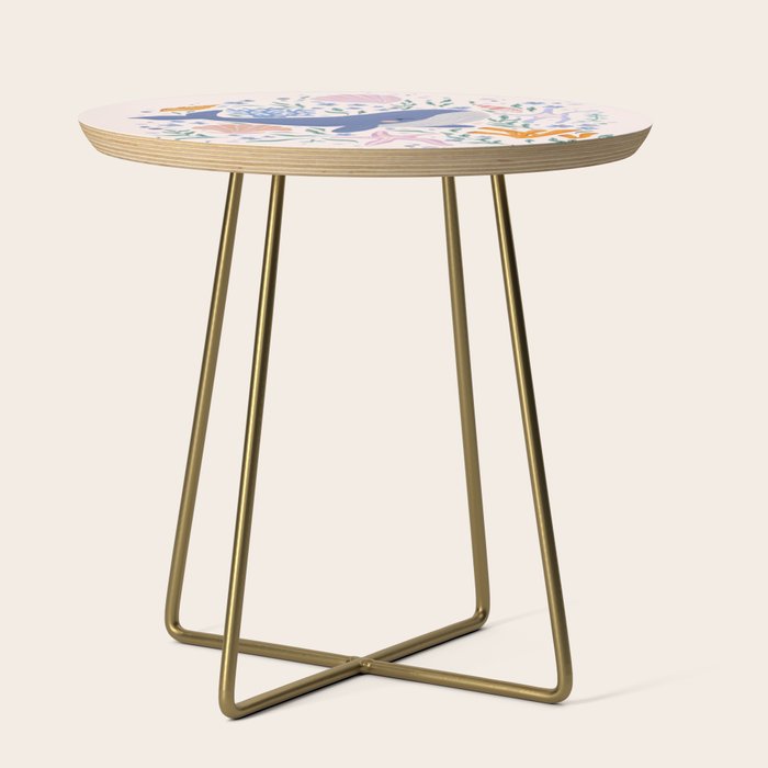 Adorable Whale and Sea Life illustration Side Table Gallery Image 1