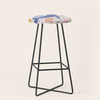 Adorable Whale and Sea Life illustration Stool Gallery Image 1