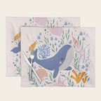 Adorable Whale and Sea Life illustration Placemat Gallery Image 1