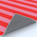 bougie pink red stripe Rug Gallery Image 4