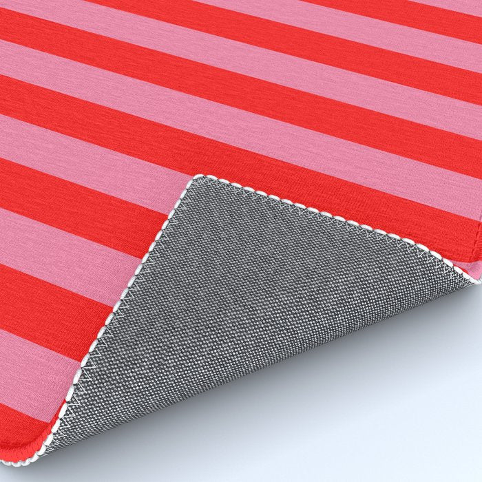 bougie pink red stripe Rug Gallery Image 4