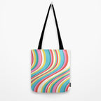  Wavy Stripes II - 60s Candy Rainbow Tote Bag Gallery Image 2