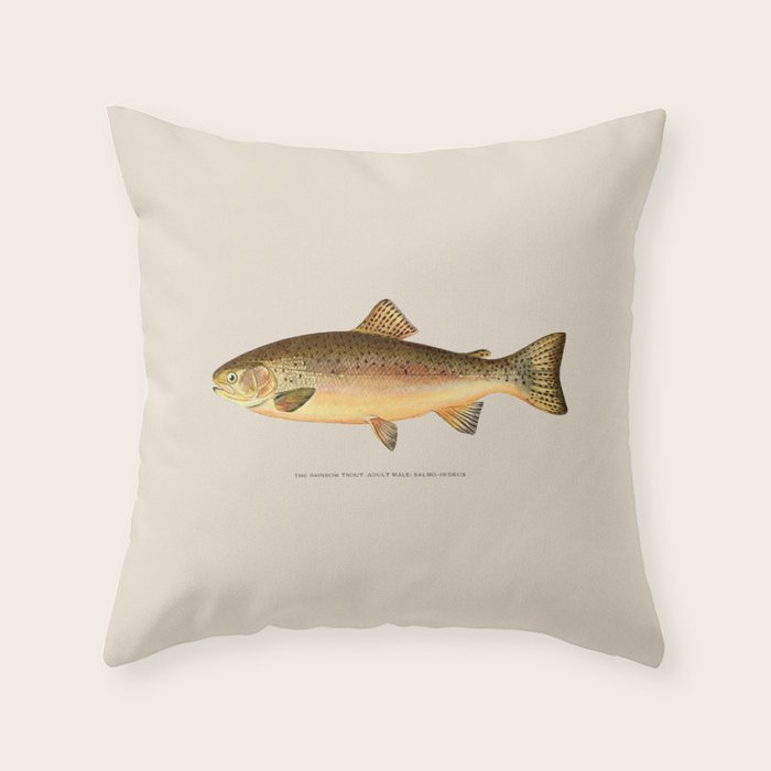 The Rainbow Trout Throw Pillow Gallery Image 6