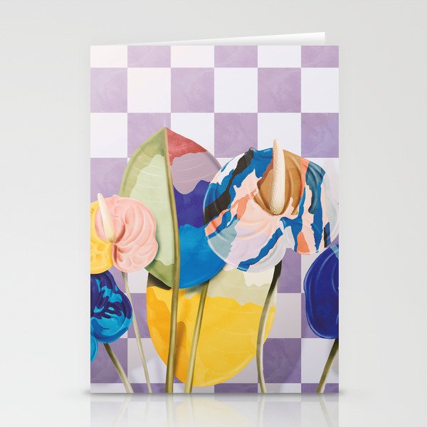 Modern artistic flowery tropical II Stationery Card Gallery Image 1