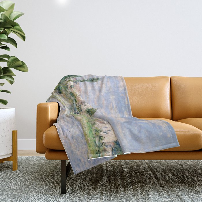 Vetheuil in Summer 1880 by Claude Monet Throw Blanket Gallery Image 1