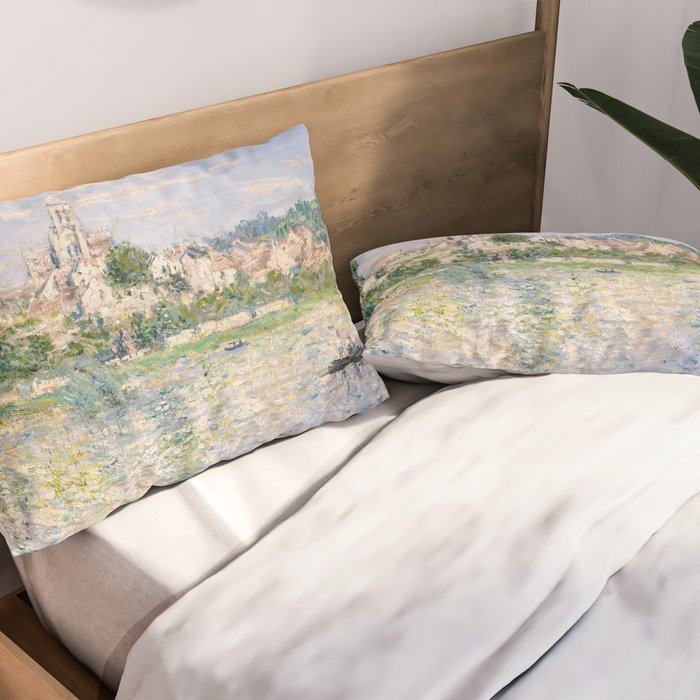 Vetheuil in Summer 1880 by Claude Monet Pillow Sham Gallery Image 2