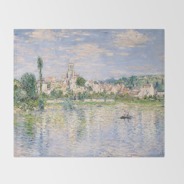 Vetheuil in Summer 1880 by Claude Monet Throw Blanket Gallery Image 2