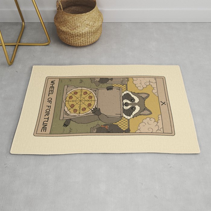 Wheel of Fortune - Raccoons Tarot Rug Gallery Image 1