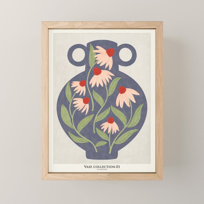 Vase of daisies Collection Mini Art Print Gallery Image 1