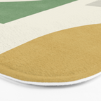 Abstract Lines Composition - Green Yellow Bath Mat Gallery Image 3