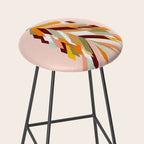 Festive Retro Christmas Tree on Peach Fuzz Stool Gallery Image 2