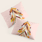 Festive Retro Christmas Tree on Peach Fuzz Pillow Sham Gallery Image 3