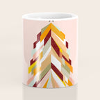 Festive Retro Christmas Tree on Peach Fuzz Coffee Mug Gallery Image 4