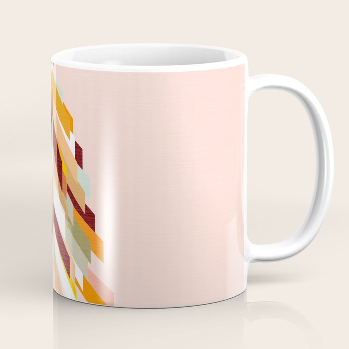 Festive Retro Christmas Tree on Peach Fuzz Coffee Mug Gallery Image 1