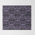 Bats and Beasts - ROYAL PURPLE Throw Blanket Gallery Image 2