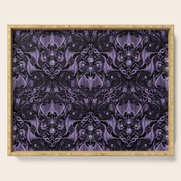 Bats and Beasts - ROYAL PURPLE Serving Tray Gallery Image 1