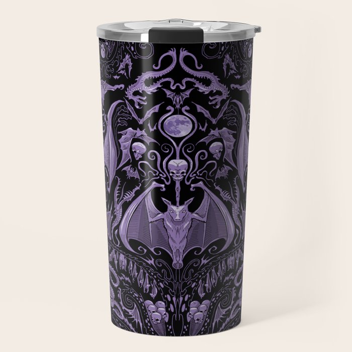 Bats and Beasts - ROYAL PURPLE Travel Mug Gallery Image 1
