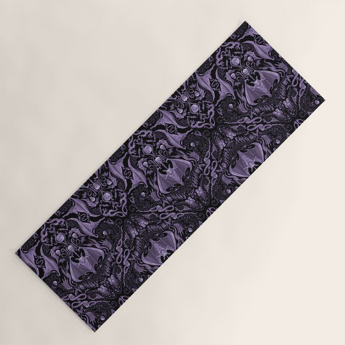 Bats and Beasts - ROYAL PURPLE Yoga Mat Gallery Image 1