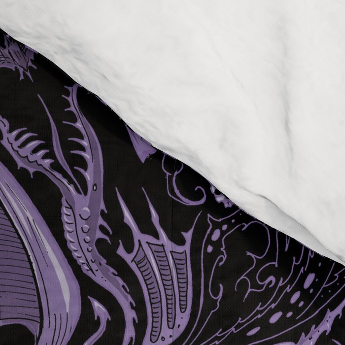 Bats and Beasts - ROYAL PURPLE Comforter Gallery Image 4