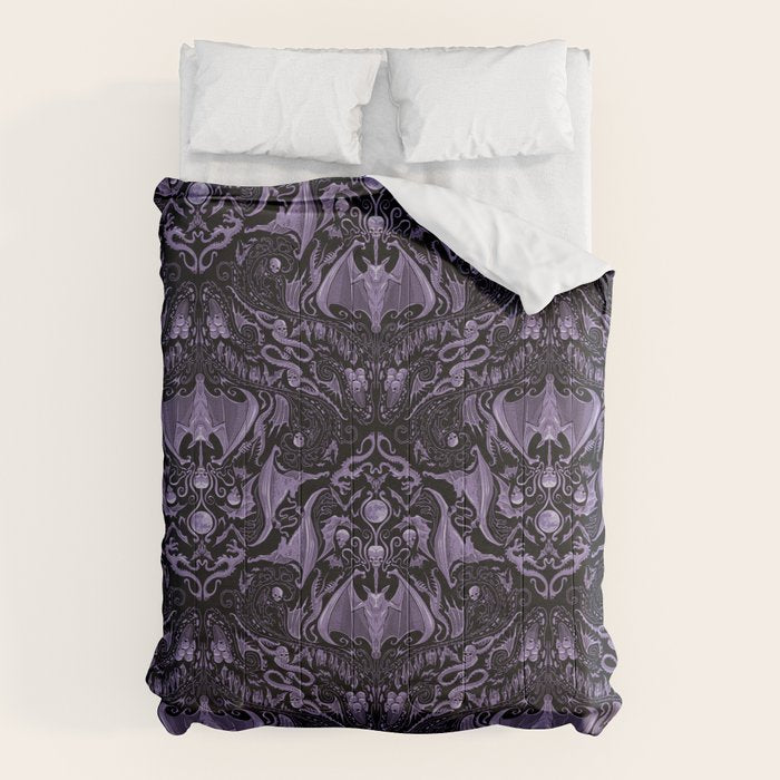 Bats and Beasts - ROYAL PURPLE Comforter Gallery Image 6