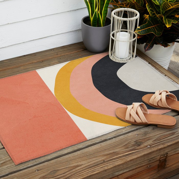 Abstract Art 8 Outdoor Rug Gallery Image 2